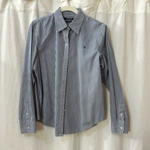 Ralph Lauren button up - Size Medium - Blue and white striped